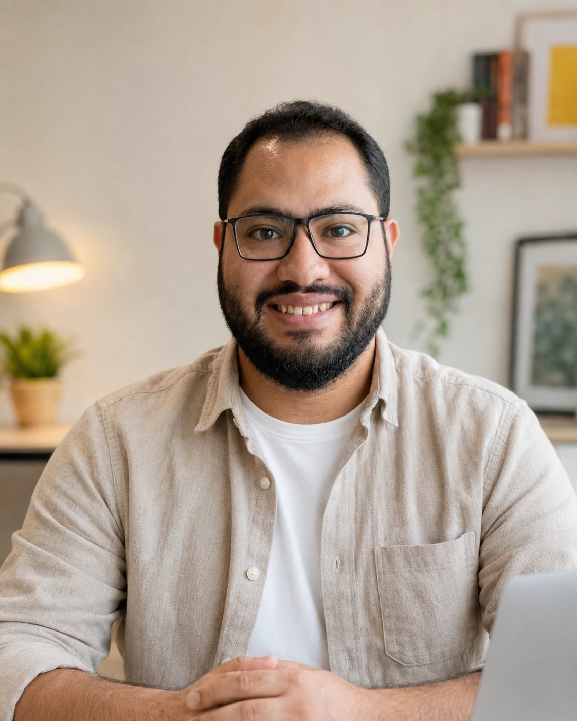 عبدالرحمن الديهي، متخصص أمن ووردبريس، في مكتبه